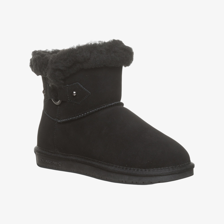 Image 134147_BLK.jpg, Product 134-147 / Price $59.99, Bearpaw Wren Short Boot with Faux Fur Trim from BEARPAW Footwear on TSC.ca's Shoes department
