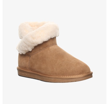 Bearpaw Franie Short Boot with Faux Fur Trim