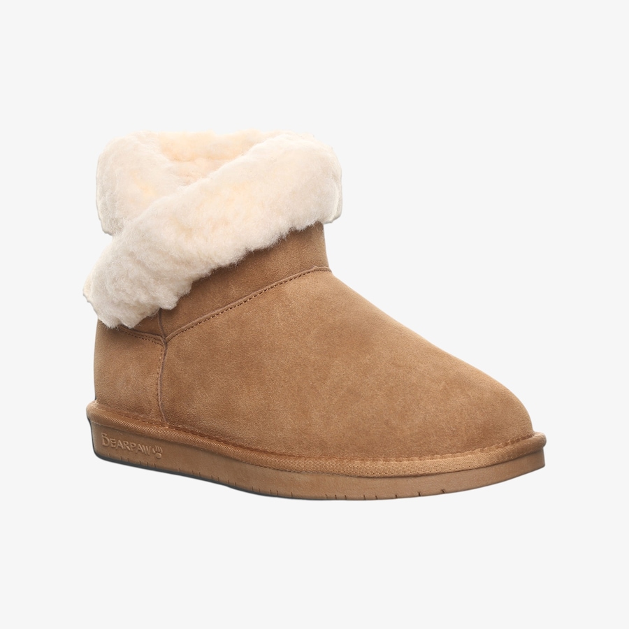 Image 134148_HIC.jpg, Product 134-148 / Price $59.99, Bearpaw Franie Short Boot with Faux Fur Trim from BEARPAW Footwear on TSC.ca's Shoes department