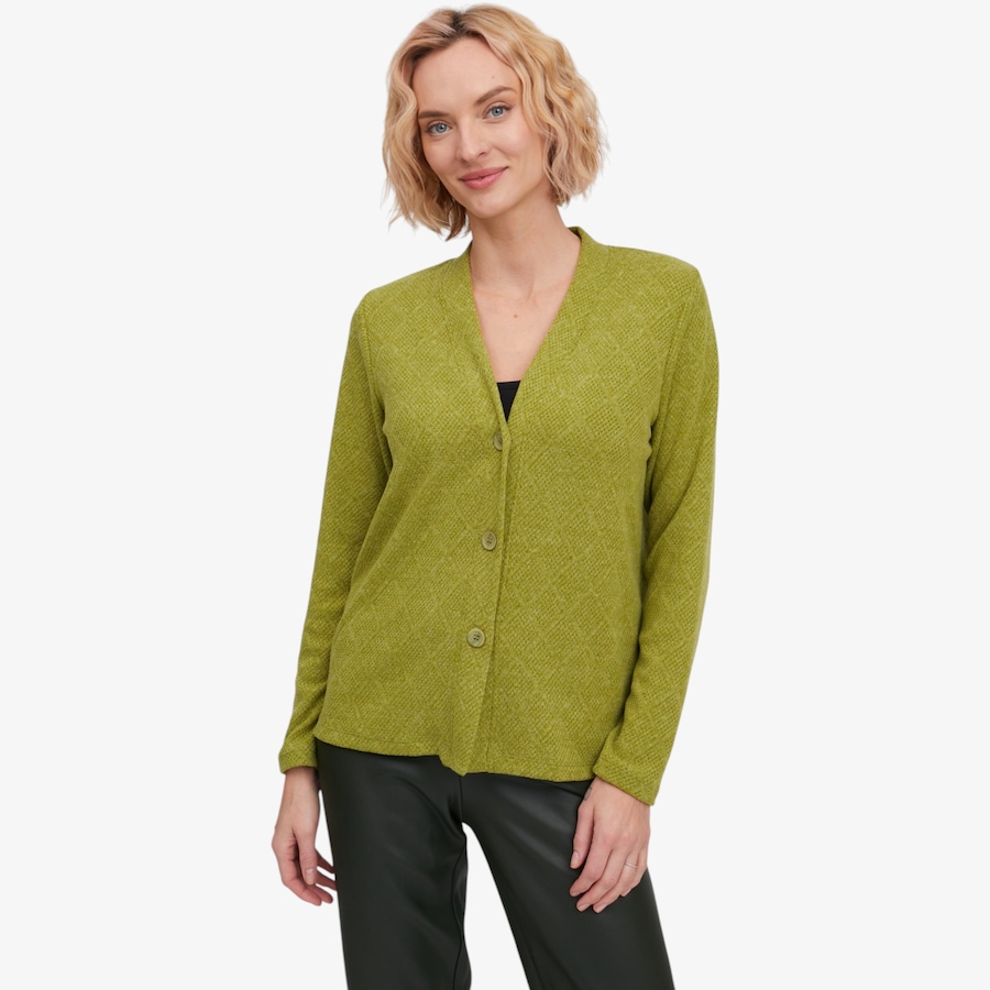 Image 134235_DKCN.jpg, Product 134-235 / Price $79.99, Kim & Co. Soft Diamond Knit Button Front Long Sleeve Cardigan from Kim & Co. on TSC.ca's Fashion department