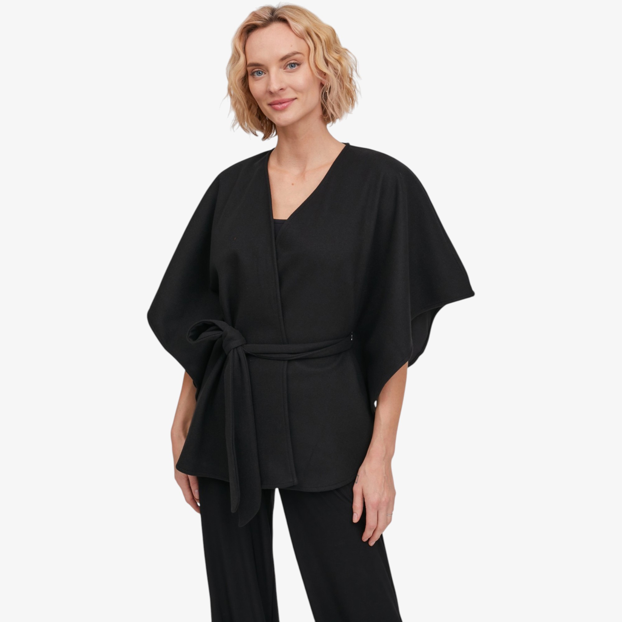 Kim & Co. Cashmere Look Sash Poncho - TSC.ca