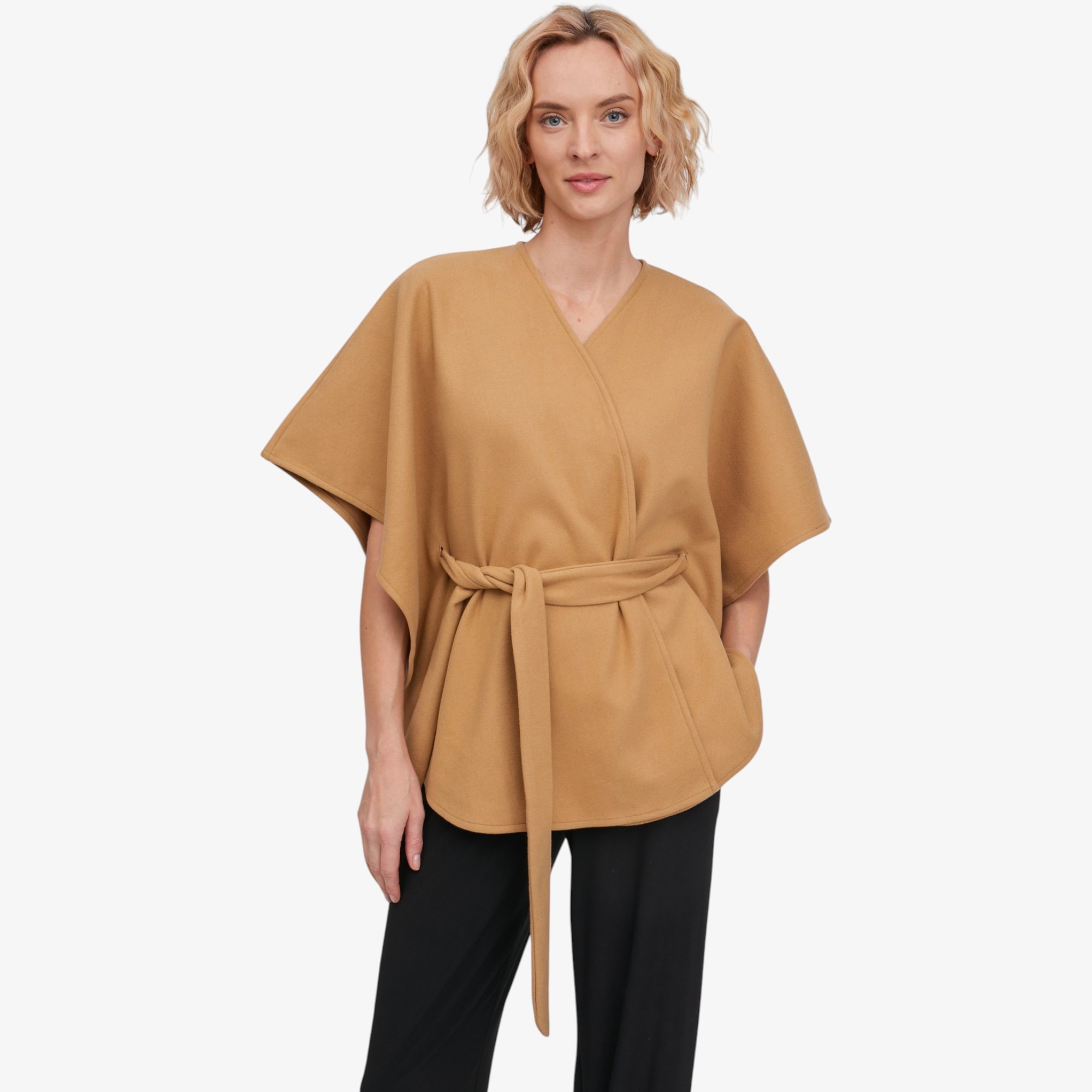 Kim & Co. Cashmere Look Sash Poncho - TSC.ca
