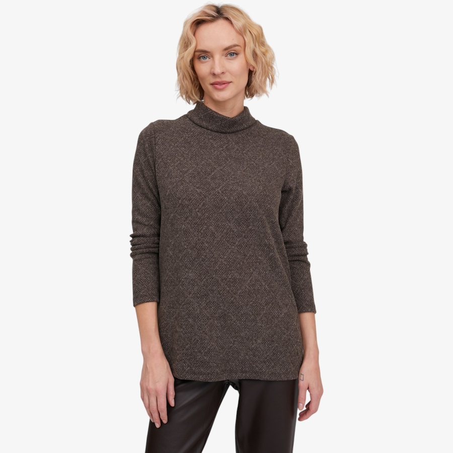 Image 134240_BRN.jpg, Product 134-240 / Price $69.99, Kim & Co. Soft Diamond Knit Long Sleeve Turtle Neck from Kim & Co. on TSC.ca's Fashion department