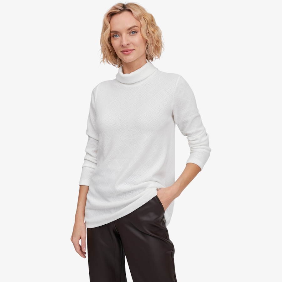 Image 134240_ECR.jpg, Product 134-240 / Price $69.99, Kim & Co. Soft Diamond Knit Long Sleeve Turtle Neck from Kim & Co. on TSC.ca's Fashion department
