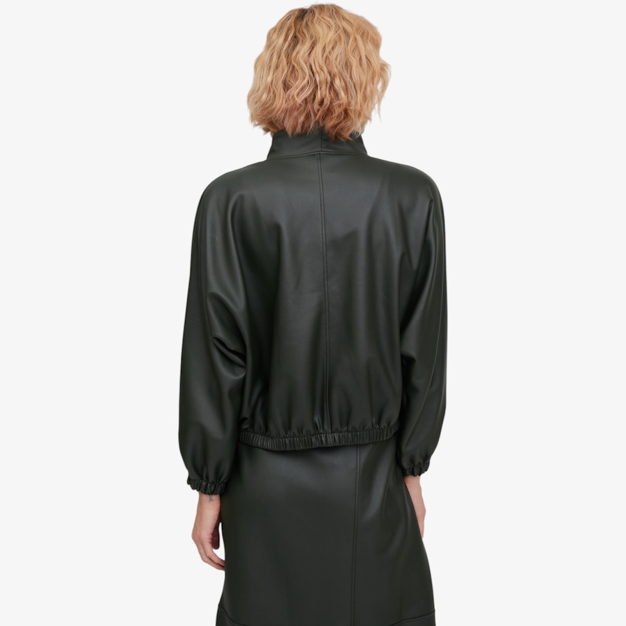Image 134244_ALTMORE4.jpg, Product 134-244 / Price $109.99, Kim & Co. Stretch Leather Look Elastic Hem Bomber Jacket from Kim & Co. on TSC.ca's Fashion department