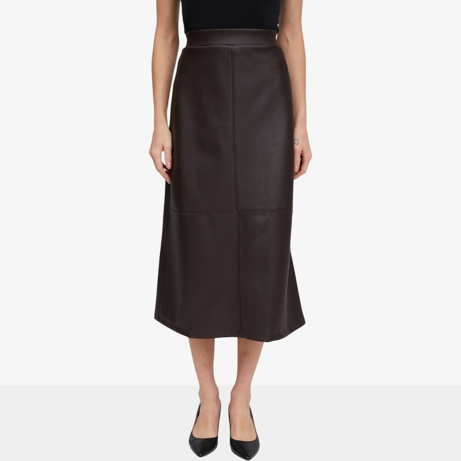 Image 134245_COF.jpg, Product 134-245 / Price $79.99, Kim & Co. Stretch Leather Look Long Skirt from Kim & Co. on TSC.ca's Fashion department