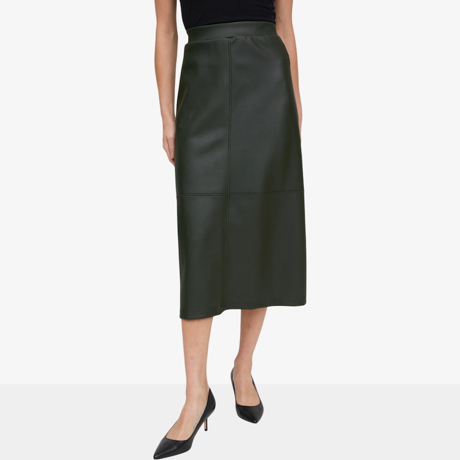 Image 134245_TYM.jpg, Product 134-245 / Price $79.99, Kim & Co. Stretch Leather Look Long Skirt from Kim & Co. on TSC.ca's Fashion department
