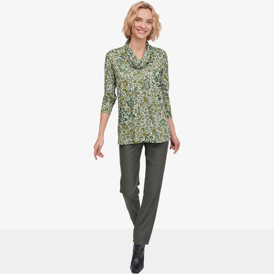 Image 134254_ALTMORE3.jpg, Product 134-254 / Price $69.99, Kim & Co. Printed Brushed Venechia Cowl Neck Long Sleeve Tunic from Kim & Co. on TSC.ca's Fashion department