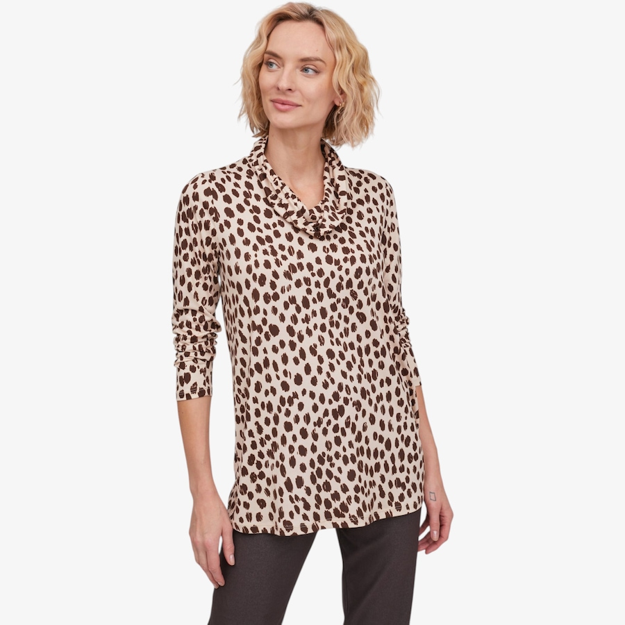 Image 134254_NTM.jpg, Product 134-254 / Price $69.99, Kim & Co. Printed Brushed Venechia Cowl Neck Long Sleeve Tunic from Kim & Co. on TSC.ca's Fashion department