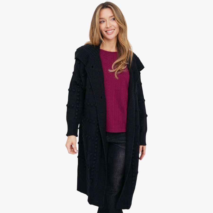 Image 134271_BLK.jpg, Product 134-271 / Price $89.99, Tower Hill Textured Long Cardigan with Buttons from Tower Hill on TSC.ca's Fashion department