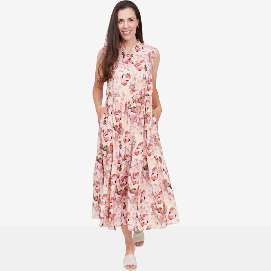 Image 134283_CMU.jpg, Product 134-283 / Price $109.99, Kim & Co. Romantic Woven Viscose Button Front Maxi Dress from Kim & Co. on TSC.ca's Fashion department
