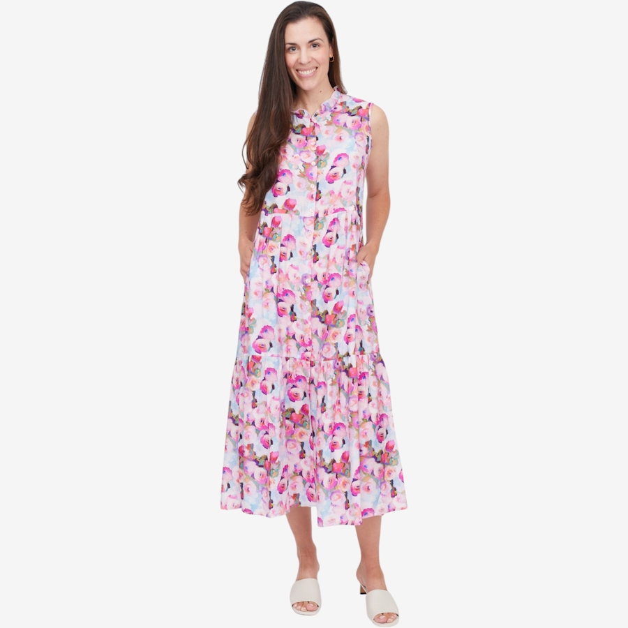 Image 134283_PMU.jpg, Product 134-283 / Price $109.99, Kim & Co. Romantic Woven Viscose Button Front Maxi Dress from Kim & Co. on TSC.ca's Fashion department