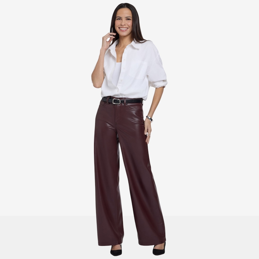 Image 134322_ALTMORE1.jpg, Product 134-322 / Price $99.99, NYDJ Teresa High Rise Faux Stretch Leather Wide Leg Pant from NYDJ on TSC.ca's Fashion department