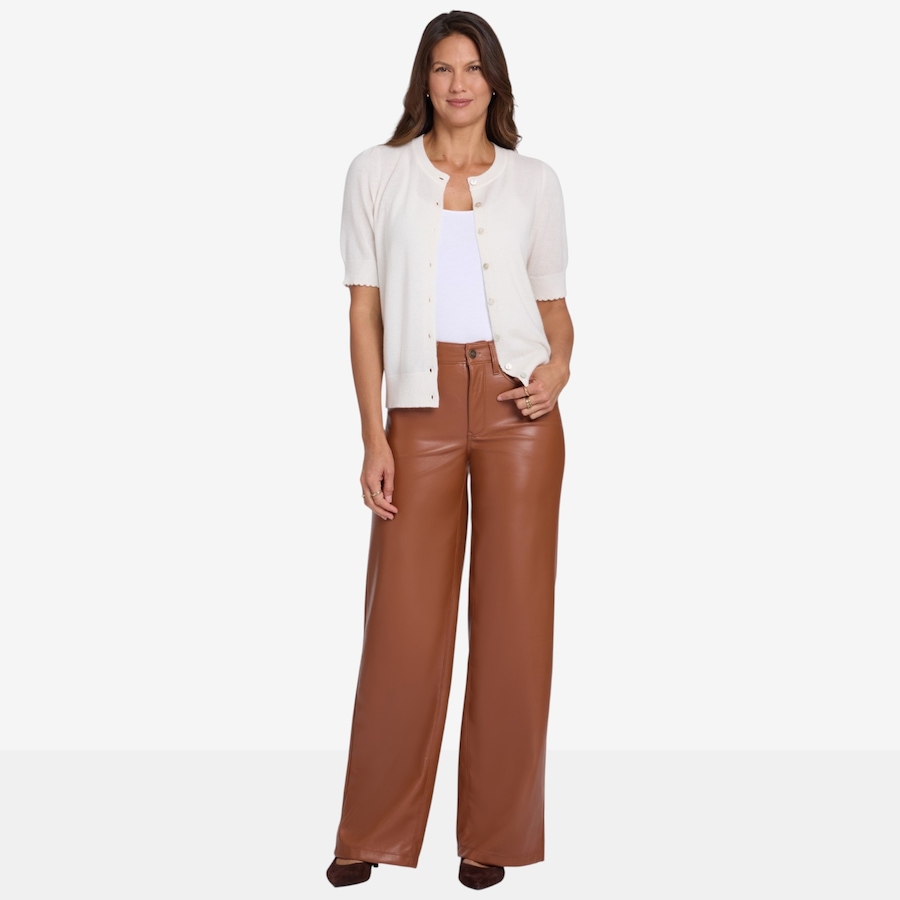 Image 134322_ALTMORE3.jpg, Product 134-322 / Price $99.99, NYDJ Teresa High Rise Faux Stretch Leather Wide Leg Pant from NYDJ on TSC.ca's Fashion department