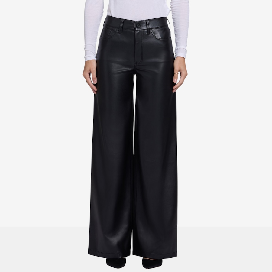 Image 134322_BLK.jpg, Product 134-322 / Price $99.99, NYDJ Teresa High Rise Faux Stretch Leather Wide Leg Pant from NYDJ on TSC.ca's Fashion department