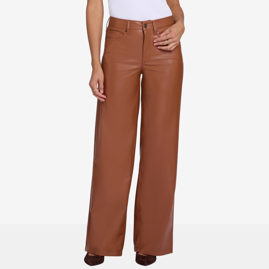 Image 134322_MOBIS.jpg, Product 134-322 / Price $99.99, NYDJ Teresa High Rise Faux Stretch Leather Wide Leg Pant from NYDJ on TSC.ca's Fashion department