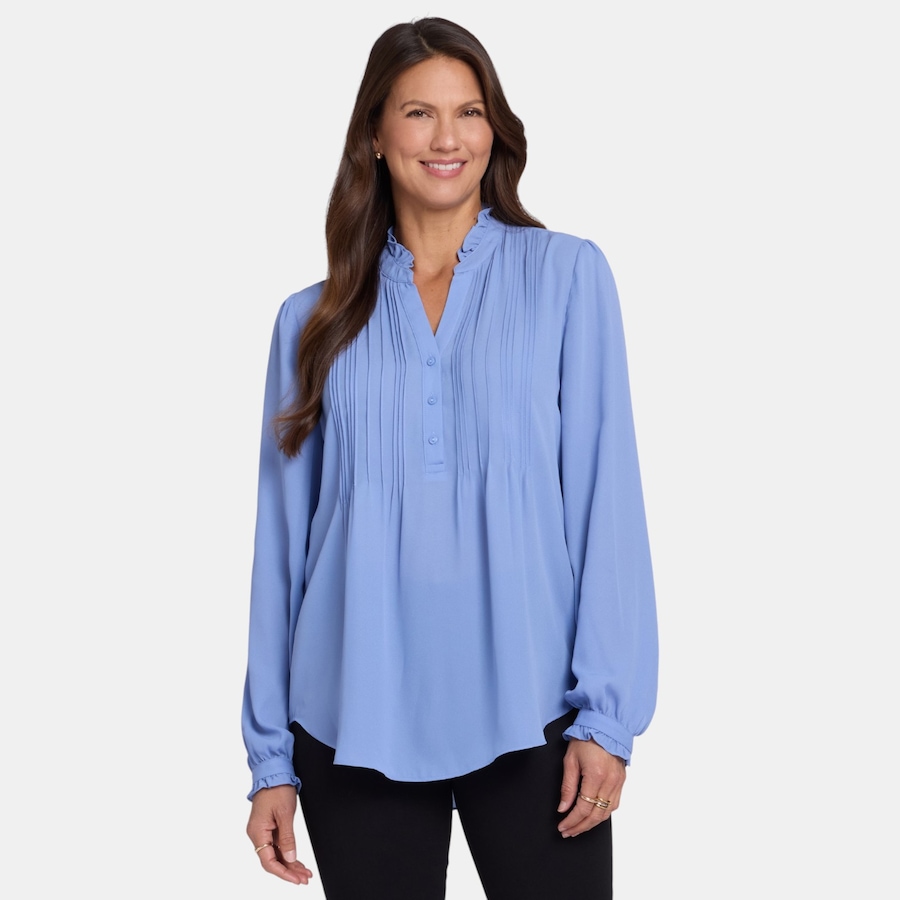 Image 134329_MLHAZ.jpg, Product 134-329 / Price $114.00, NYDJ Pleat Front Tunic Blouse from NYDJ on TSC.ca's Fashion department