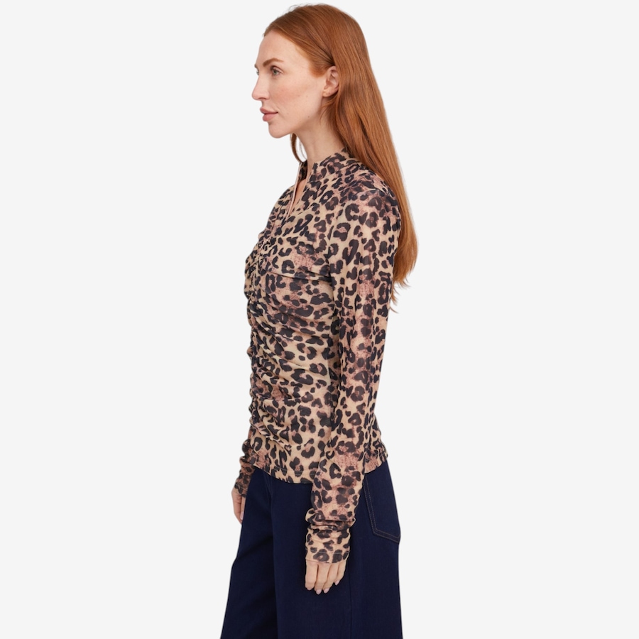 Image 134672_ALTMORE2.jpg, Product 134-672 / Price $79.99, Badgley Mischka Chloe Half Zipper Stretch Knit Leopard Print Top from Badgley Mischka on TSC.ca's Fashion department