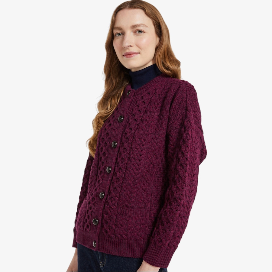 Image 134689_ALTMORE2.jpg, Product 134-689 / Price $150.00, Aran Woollen Mills Lumber Cardigan from Aran Woollen Mills on TSC.ca's Fashion department