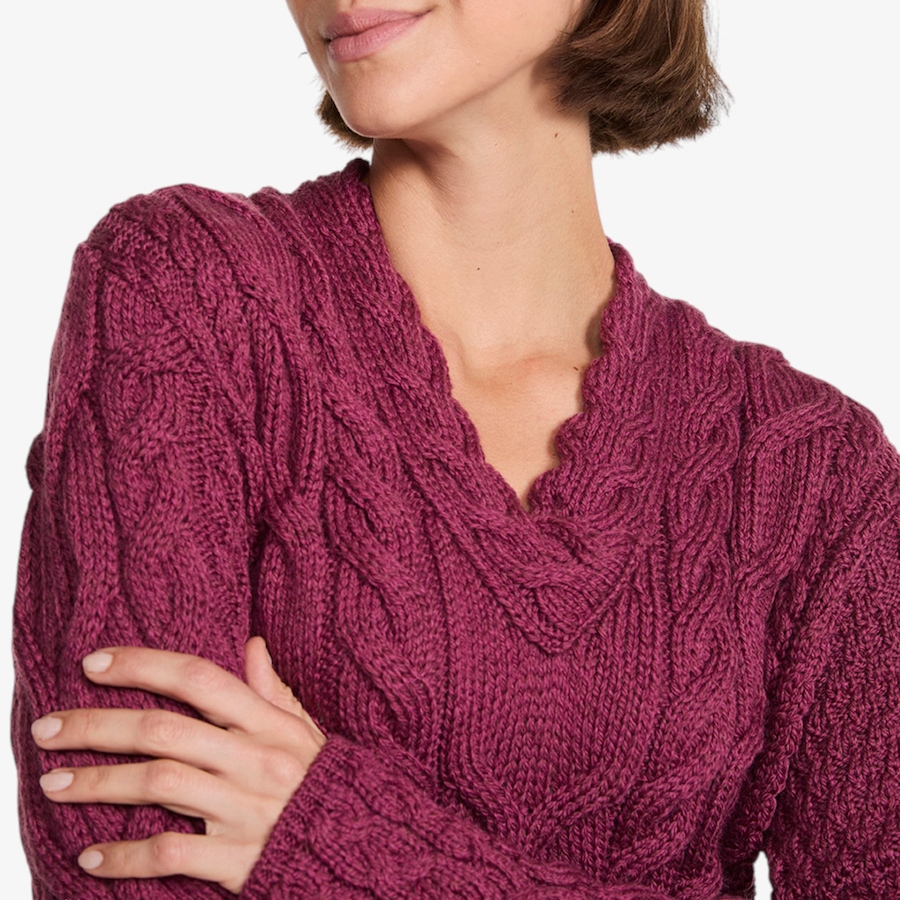 Image 134690_ALTMORE4.jpg, Product 134-690 / Price $160.00, Aran Woollen Mills Fitted V-Neck Sweater from Aran Woollen Mills on TSC.ca's Fashion department