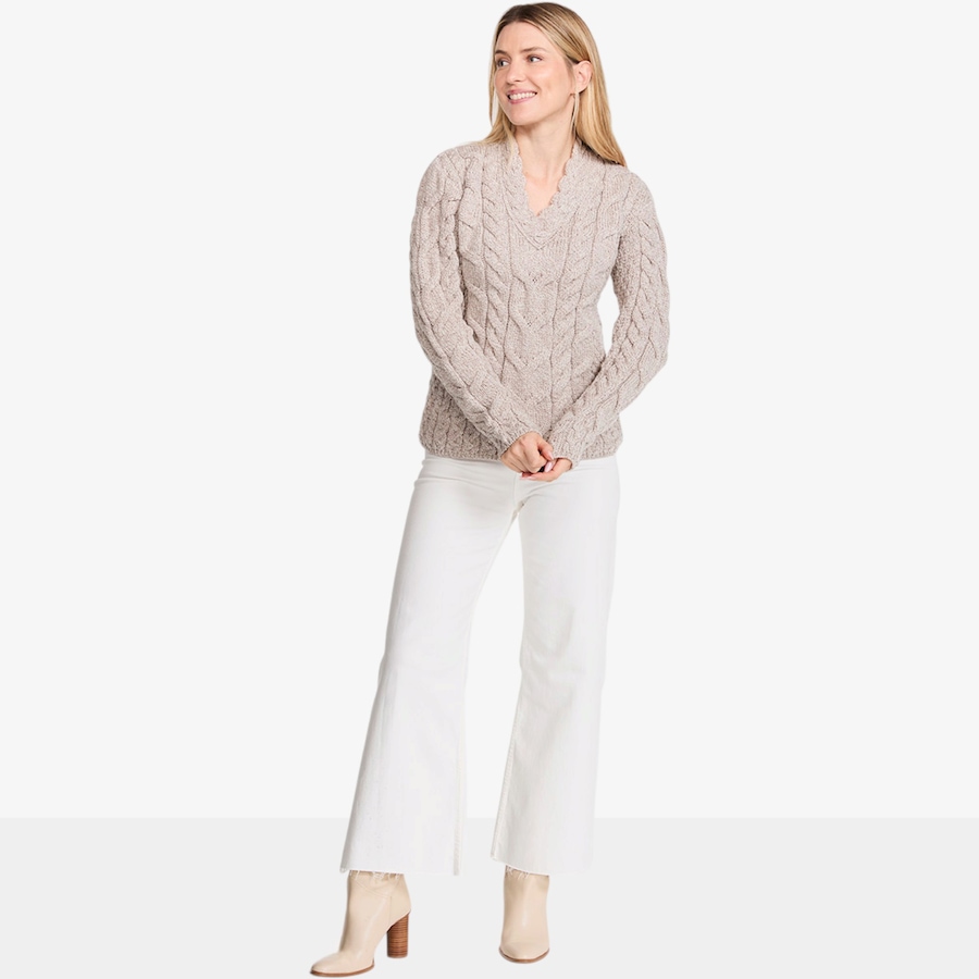 Image 134690_ALTMORE5.jpg, Product 134-690 / Price $160.00, Aran Woollen Mills Fitted V-Neck Sweater from Aran Woollen Mills on TSC.ca's Fashion department