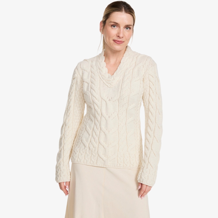 Image 134690_CLAAN.jpg, Product 134-690 / Price $160.00, Aran Woollen Mills Fitted V-Neck Sweater from Aran Woollen Mills on TSC.ca's Fashion department