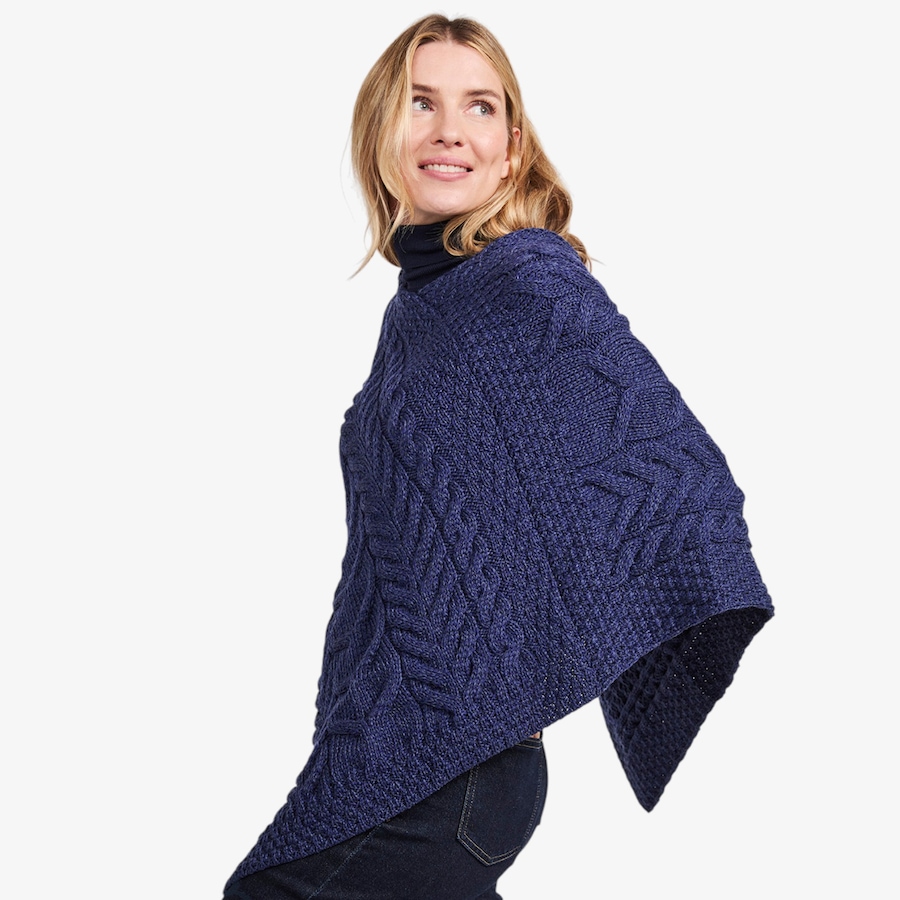 Image 134692_ALTMORE2.jpg, Product 134-692 / Price $135.00, Aran Woollen Mills Triangular Poncho from Aran Woollen Mills on TSC.ca's Fashion department