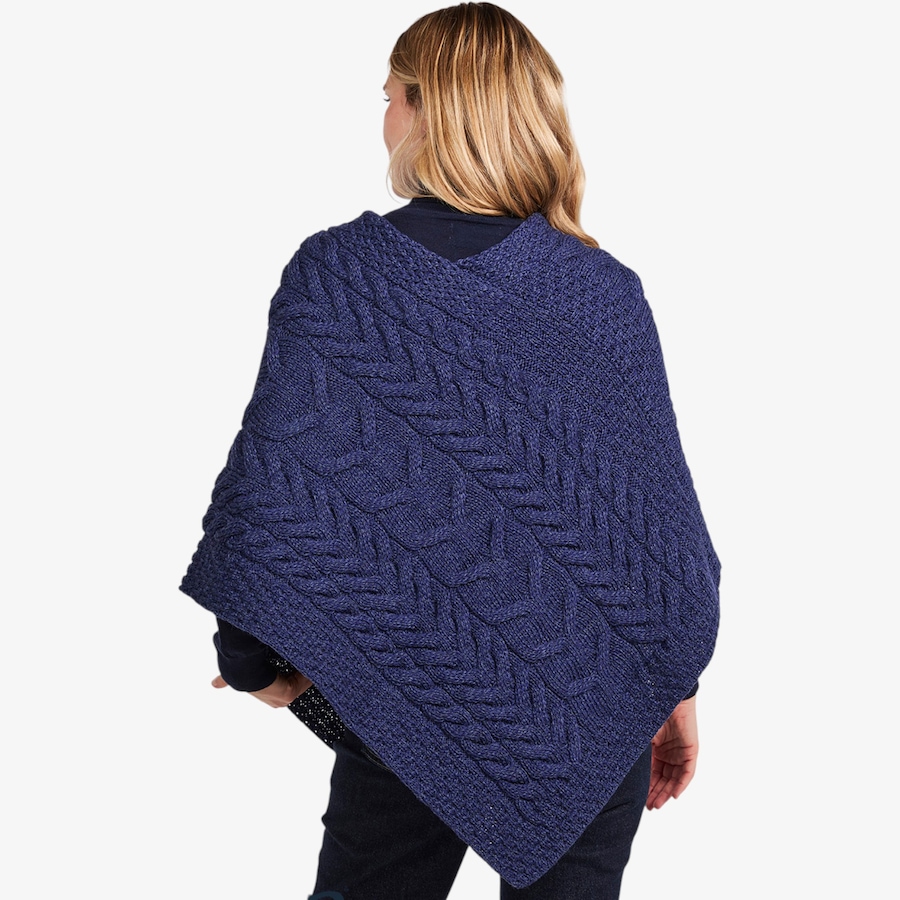 Image 134692_ALTMORE4.jpg, Product 134-692 / Price $135.00, Aran Woollen Mills Triangular Poncho from Aran Woollen Mills on TSC.ca's Fashion department