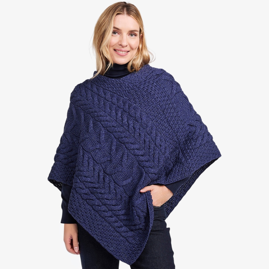 Image 134692_IK.jpg, Product 134-692 / Price $135.00, Aran Woollen Mills Triangular Poncho from Aran Woollen Mills on TSC.ca's Fashion department