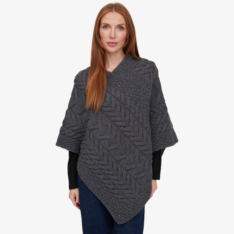 Image 134692_SLG.jpg, Product 134-692 / Price $135.00, Aran Woollen Mills Triangular Poncho from Aran Woollen Mills on TSC.ca's Fashion department