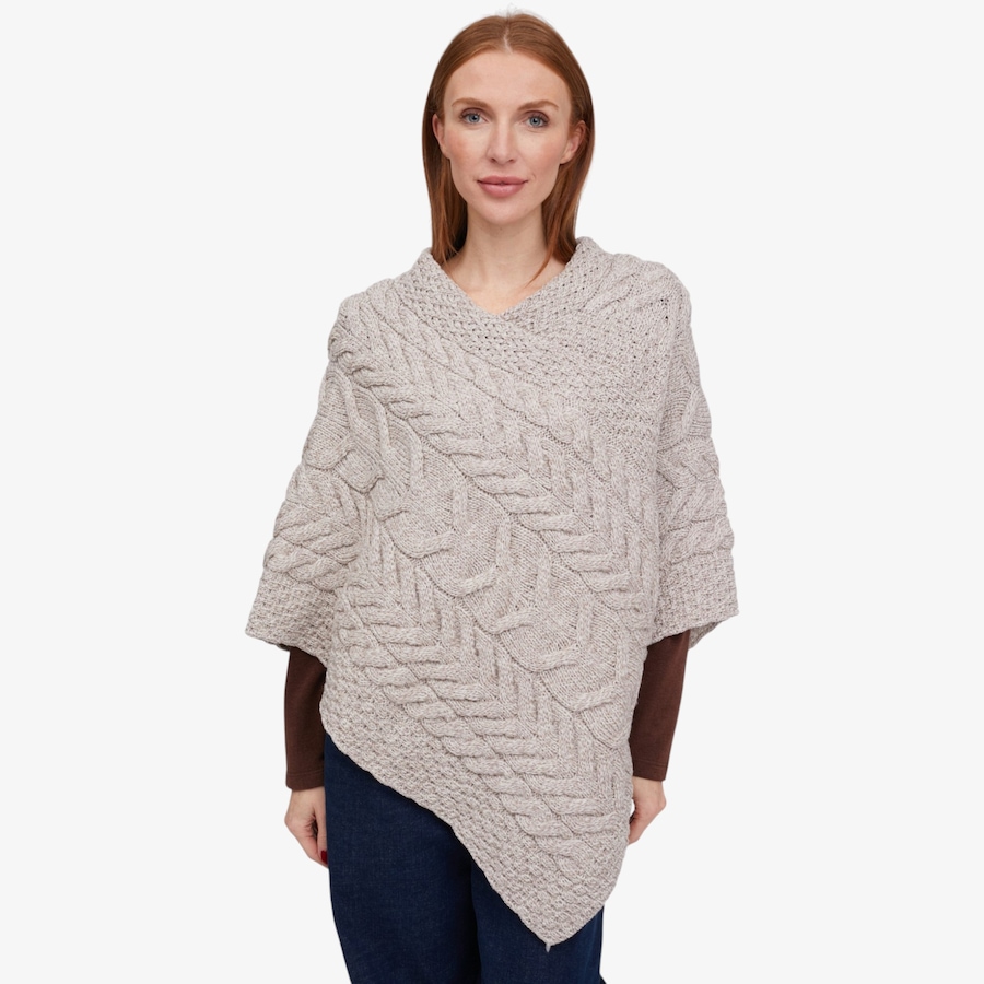 Image 134692_TDOAT.jpg, Product 134-692 / Price $135.00, Aran Woollen Mills Triangular Poncho from Aran Woollen Mills on TSC.ca's Fashion department