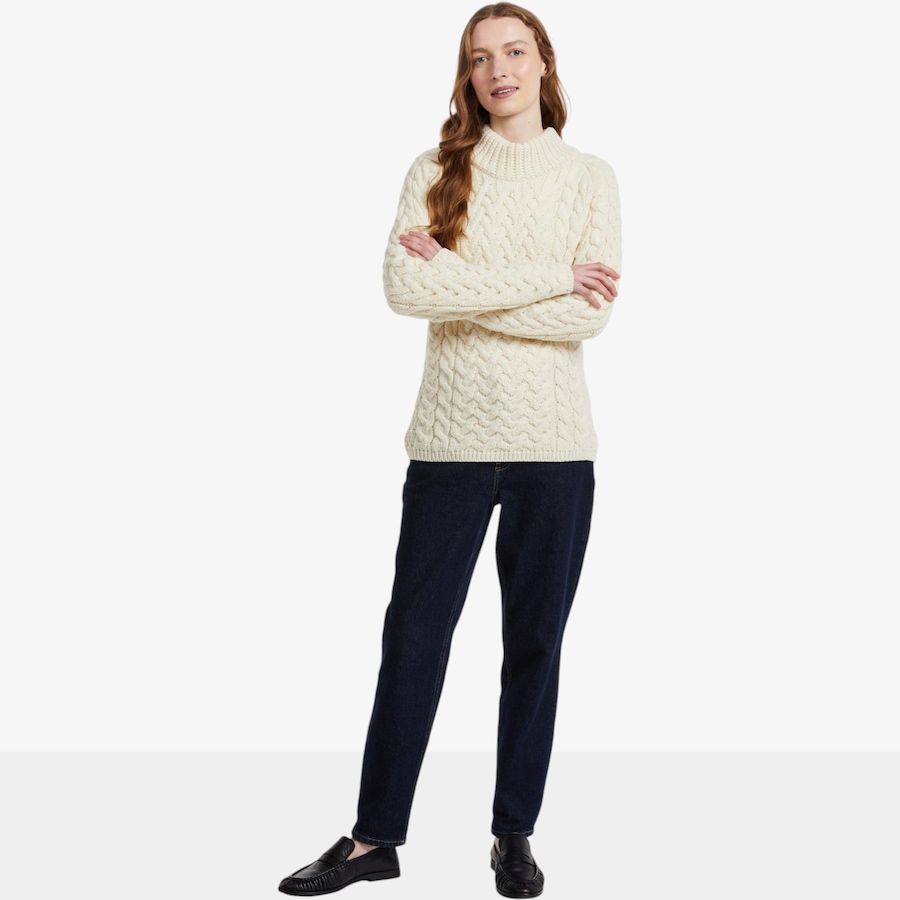 Image 134702_ALTMORE1.jpg, Product 134-702 / Price $145.00, Aran Woollen Mills Shaped Crew Neck Sweater from Aran Woollen Mills on TSC.ca's Fashion department