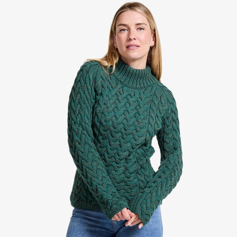 Image 134702_CONGN.jpg, Product 134-702 / Price $145.00, Aran Woollen Mills Shaped Crew Neck Sweater from Aran Woollen Mills on TSC.ca's Fashion department