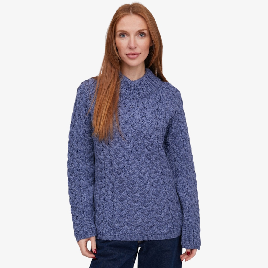 Image 134702_DNMRL.jpg, Product 134-702 / Price $145.00, Aran Woollen Mills Shaped Crew Neck Sweater from Aran Woollen Mills on TSC.ca's Fashion department