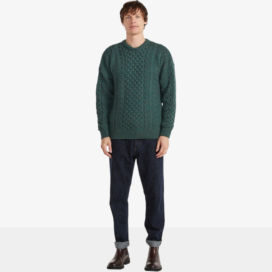 Image 134703_ALTMORE2.jpg, Product 134-703 / Price $125.00, Aran Woollen Mills Traditional Aran Sweater from Aran Woollen Mills on TSC.ca's Fashion department