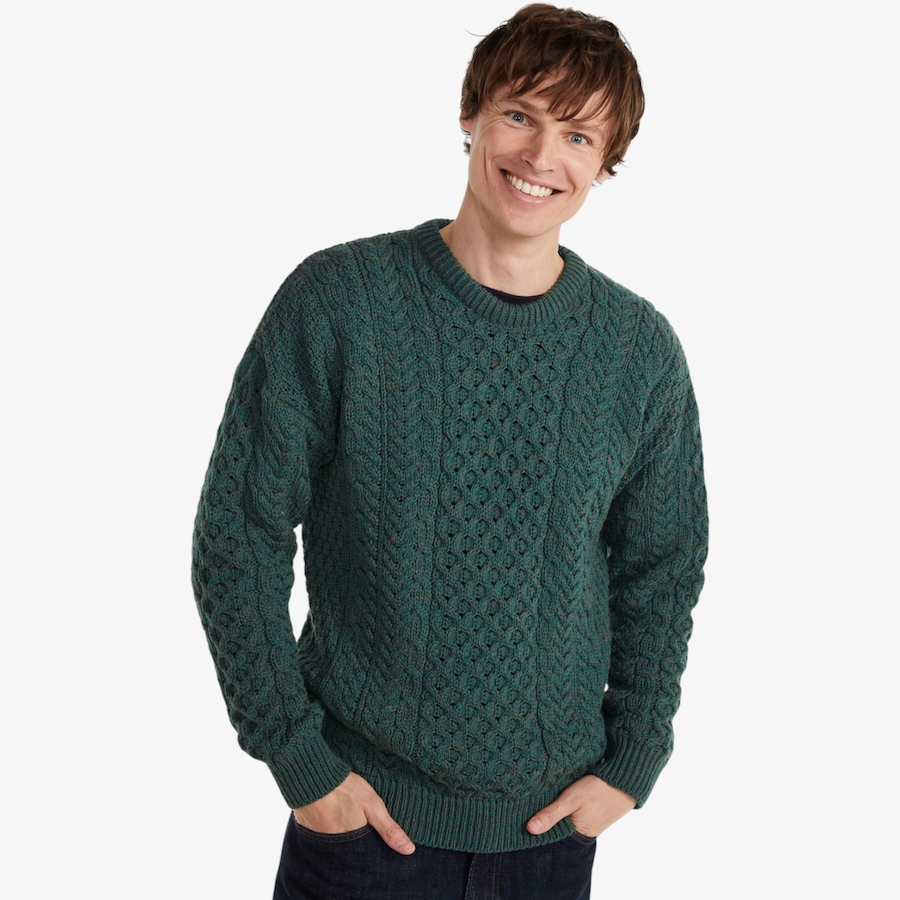 Image 134703_ALTMORE5.jpg, Product 134-703 / Price $125.00, Aran Woollen Mills Traditional Aran Sweater from Aran Woollen Mills on TSC.ca's Fashion department