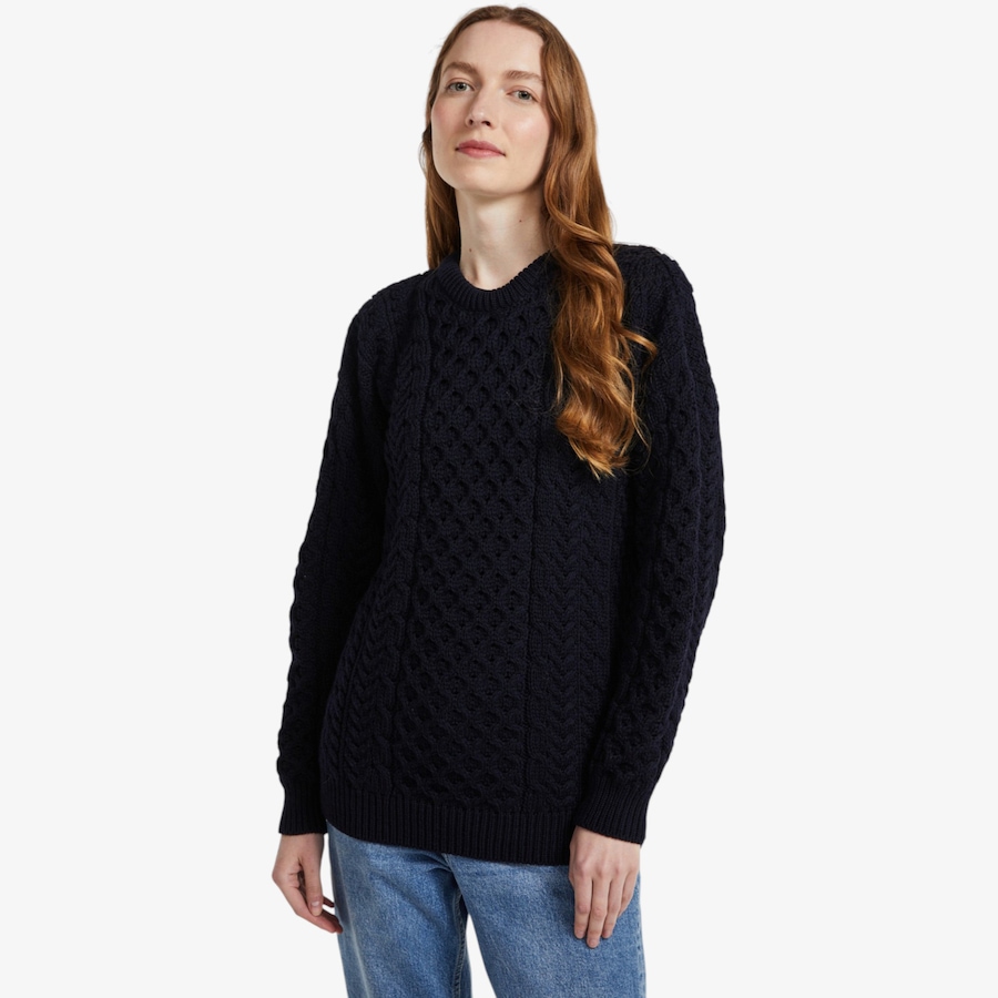 Image 134703_BLK.jpg, Product 134-703 / Price $125.00, Aran Woollen Mills Traditional Aran Sweater from Aran Woollen Mills on TSC.ca's Fashion department