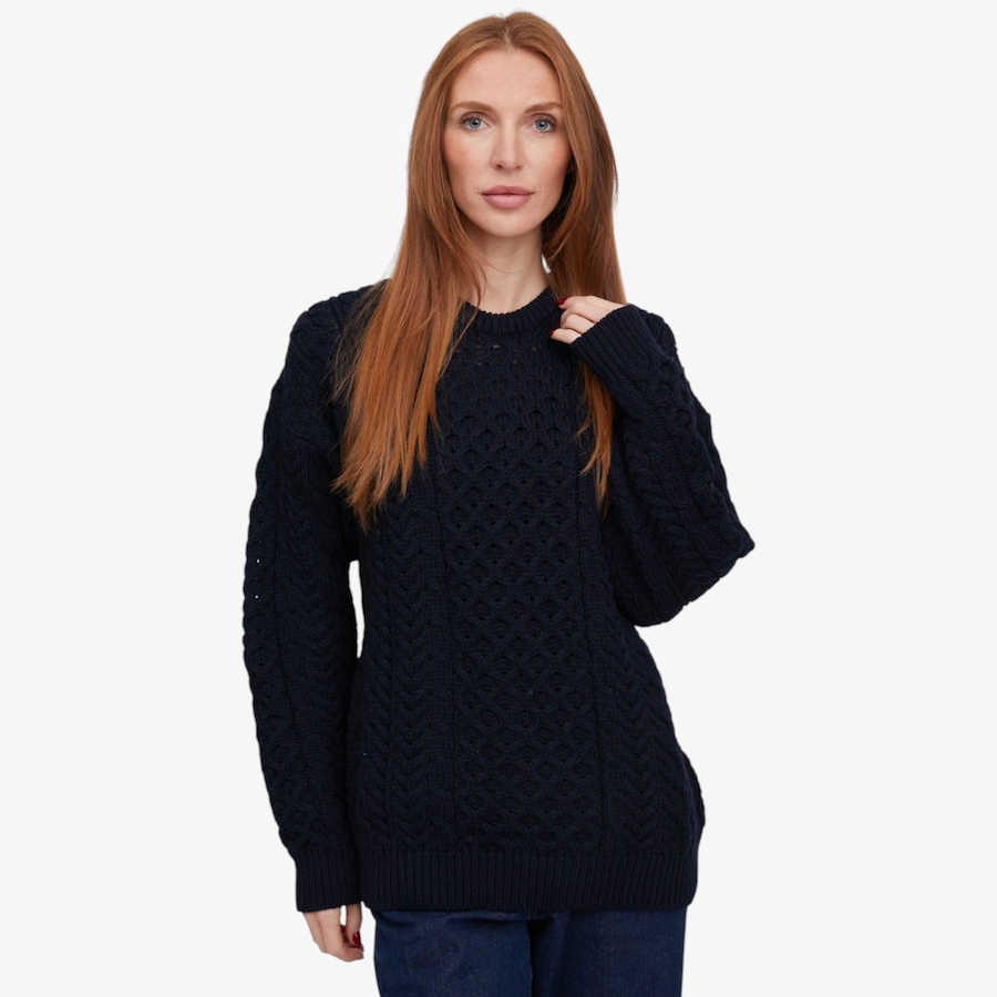 Image 134703_NVY.jpg, Product 134-703 / Price $125.00, Aran Woollen Mills Traditional Aran Sweater from Aran Woollen Mills on TSC.ca's Fashion department