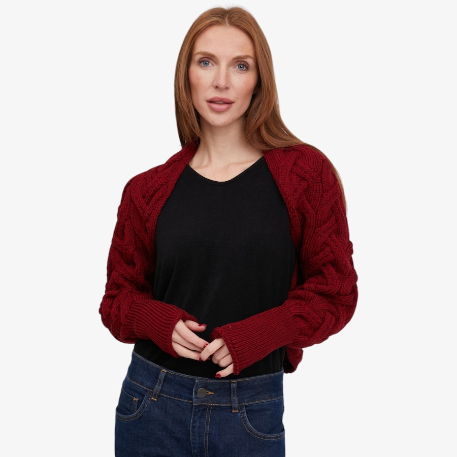 Image 134710_RRED.jpg, Product 134-710 / Price $100.00, Aran Woollen Mills Supersoft Bolero from Aran Woollen Mills on TSC.ca's Fashion department
