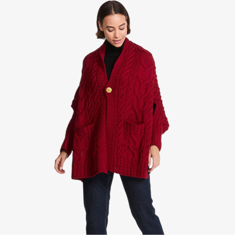 Image 134711_ALTMORE1.jpg, Product 134-711 / Price $150.00, Aran Woollen Mills Wrap Cardigan from Aran Woollen Mills on TSC.ca's Fashion department