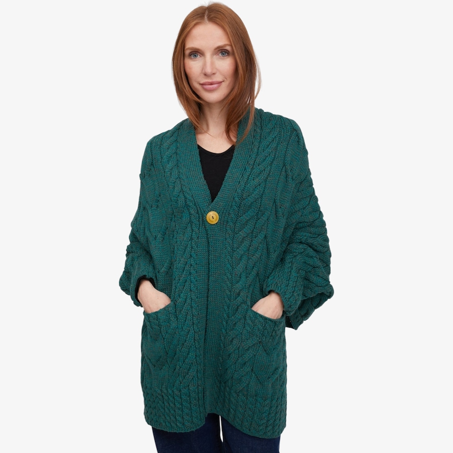 Image 134711_CONGN.jpg, Product 134-711 / Price $150.00, Aran Woollen Mills Wrap Cardigan from Aran Woollen Mills on TSC.ca's Fashion department