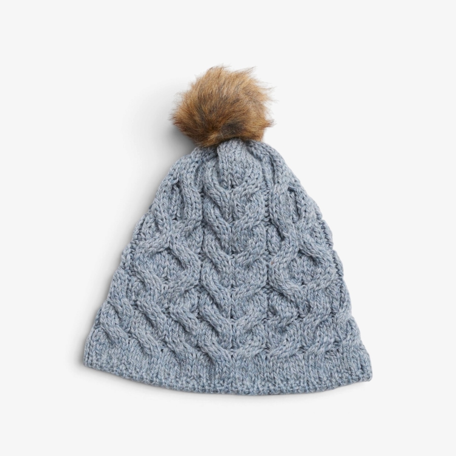 Image 134714_OCGRY.jpg, Product 134-714 / Price $40.00, Aran Woollen Mills Bobble Hat from Aran Woollen Mills on TSC.ca's Fashion department
