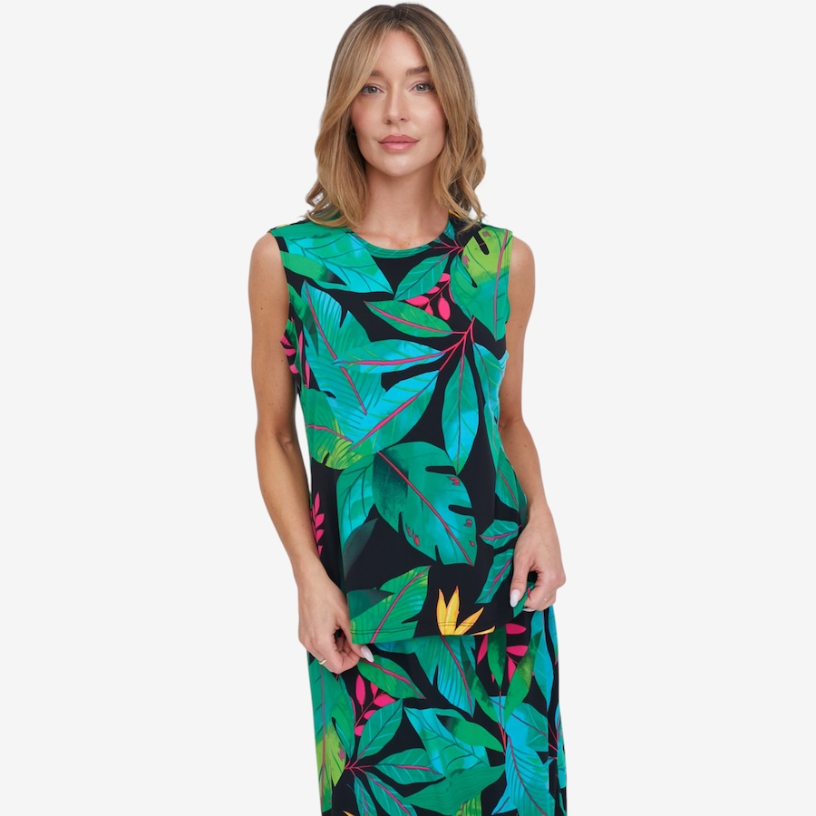 Image 135586_GRNLF.jpg, Product 135-586 / Price $49.99, Marallis Printed Brazil Knit Crewneck Long Tank from Marallis on TSC.ca's Fashion department