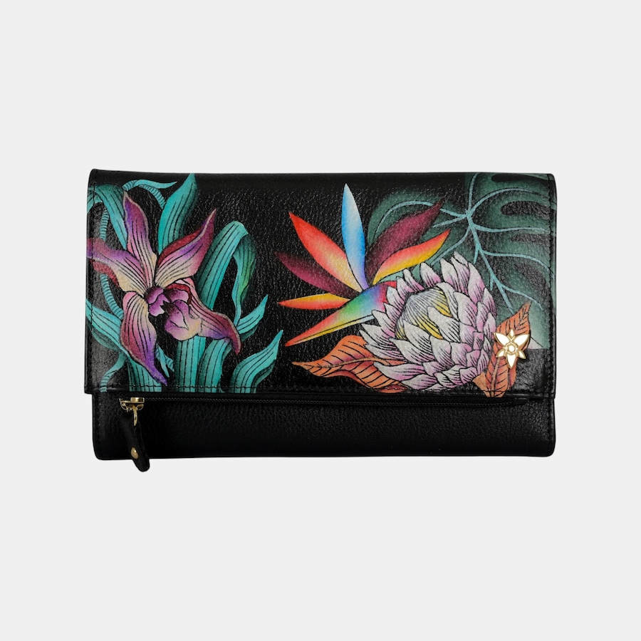 Image 135644_ISLBK.jpg, Product 135-644 / Price $146.00, Anuschka Three Fold Clutch from Anuschka Handbags on TSC.ca's Fashion department