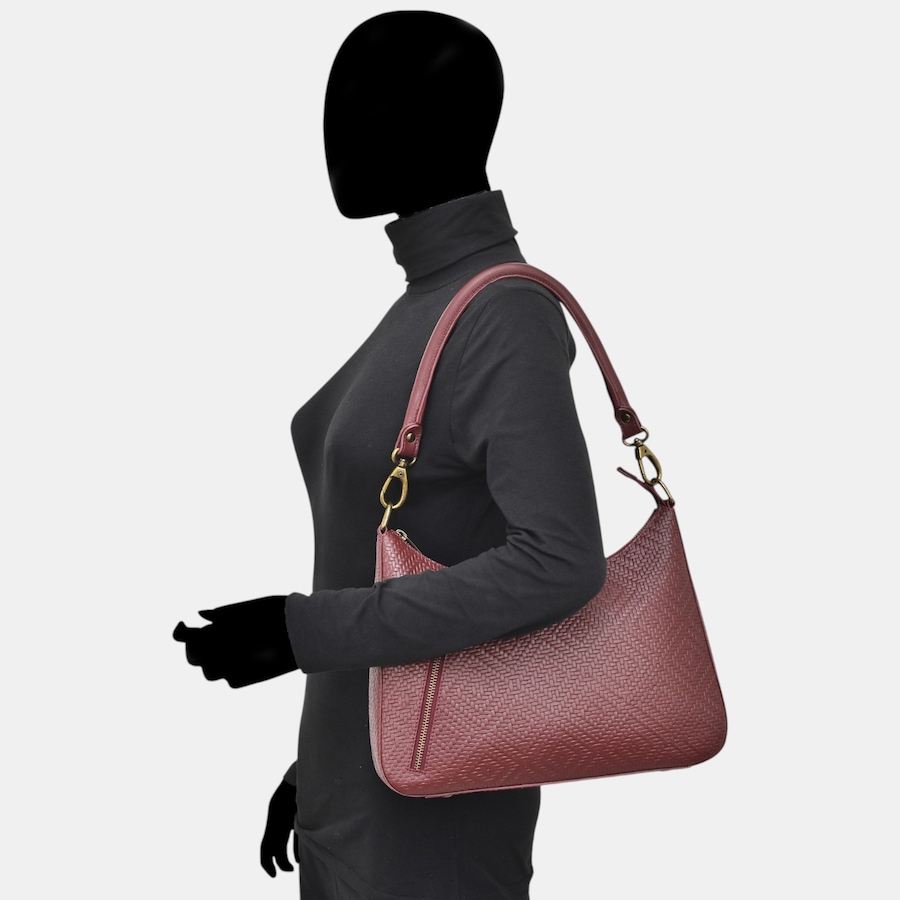 Image 135653_ALTMORE9.jpg, Product 135-653 / Price $250.00, Anuschka Heritage Leather Large Top Zip Hobo from Anuschka Handbags  on TSC.ca's Fashion department