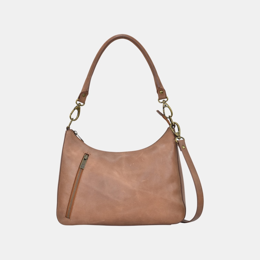 Image 135653_VINTN.jpg, Product 135-653 / Price $250.00, Anuschka Heritage Leather Large Top Zip Hobo from Anuschka Handbags  on TSC.ca's Fashion department