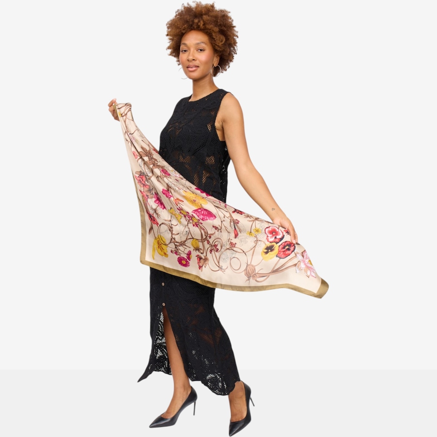 Image 135758_ALTMORE1.jpg, Product 135-758 / Price $90.00, Brian Bailey Floral Printed Square Scarf from Brian Bailey on TSC.ca's Fashion department