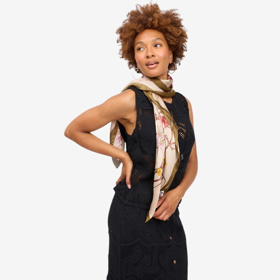 Image 135758_ALTMORE2.jpg, Product 135-758 / Price $90.00, Brian Bailey Floral Printed Square Scarf from Brian Bailey on TSC.ca's Fashion department