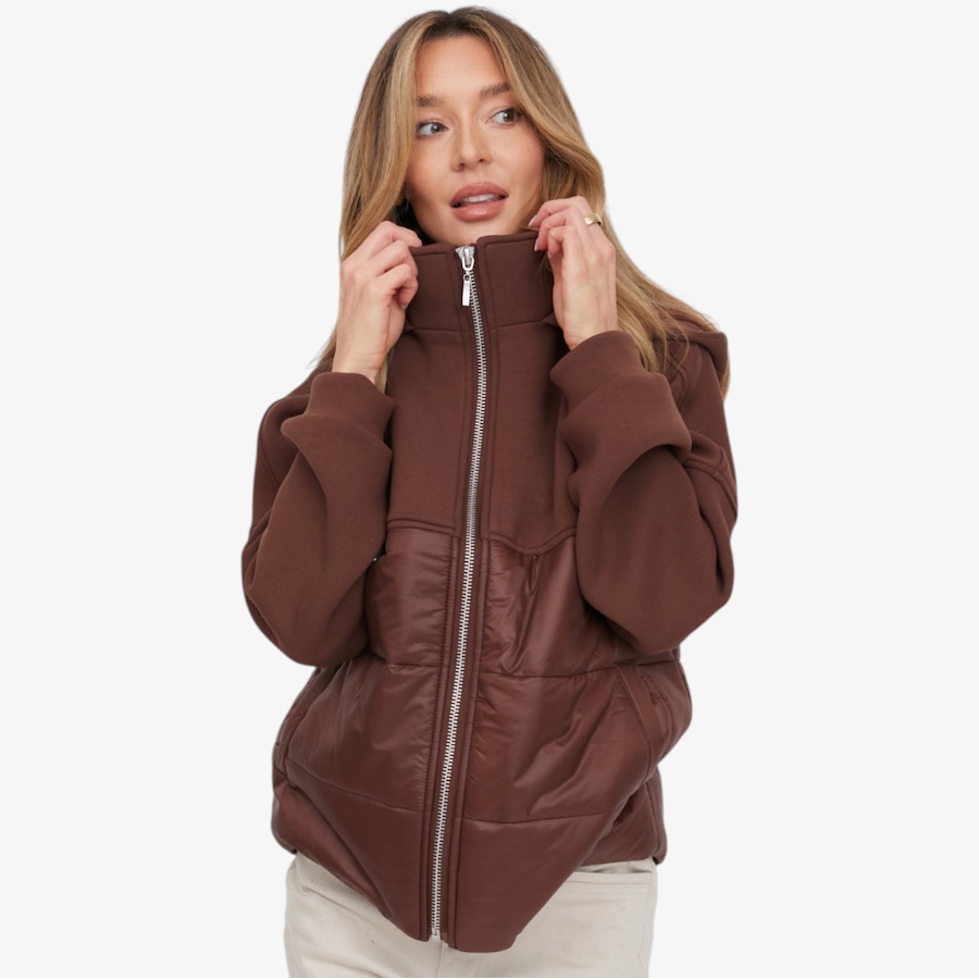 Image 135953_ALTMORE1.jpg, Product 135-953 / Price $129.90, Wynne Layers Mixed Media Scuba Puffer Coat from Wynnelayers on TSC.ca's Fashion department