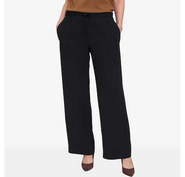Brian Bailey Washed Crepe Drawstring Waist Pant
